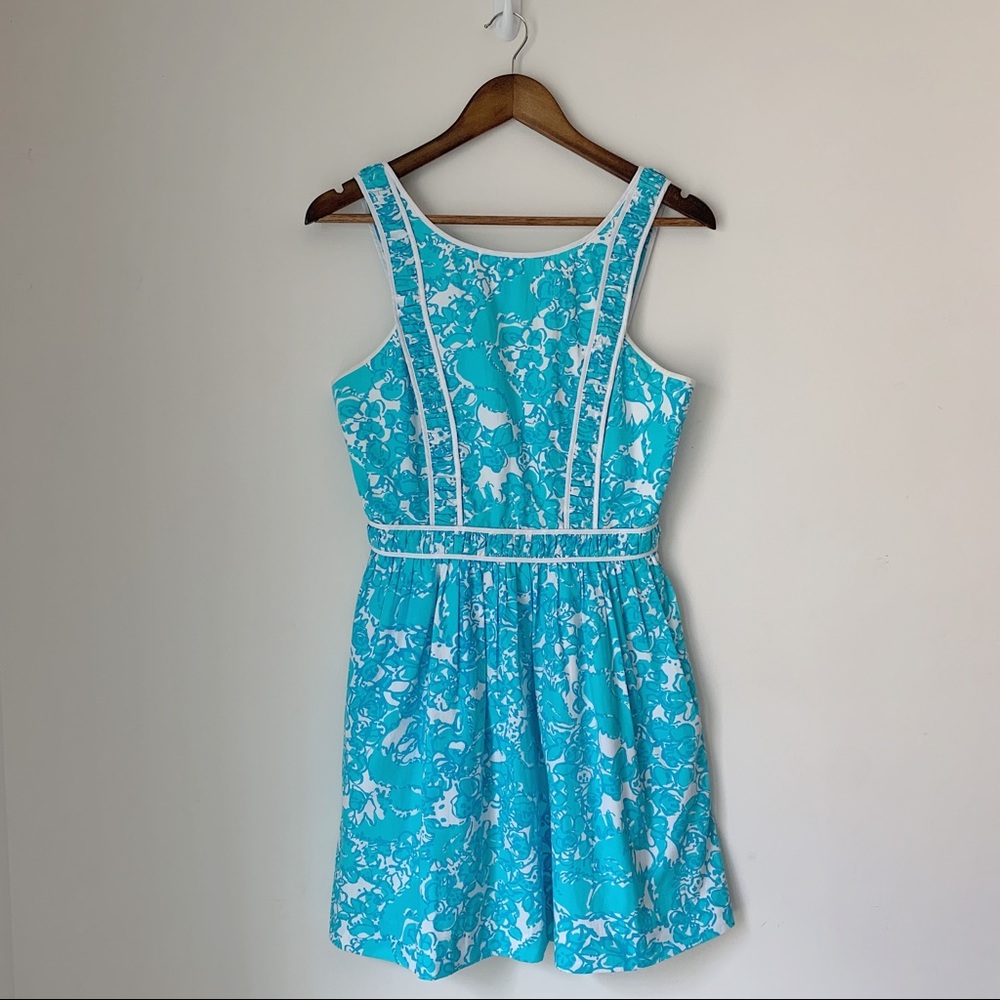 Lilly Pulitzer Shorely Blue Becky Dress Size 2